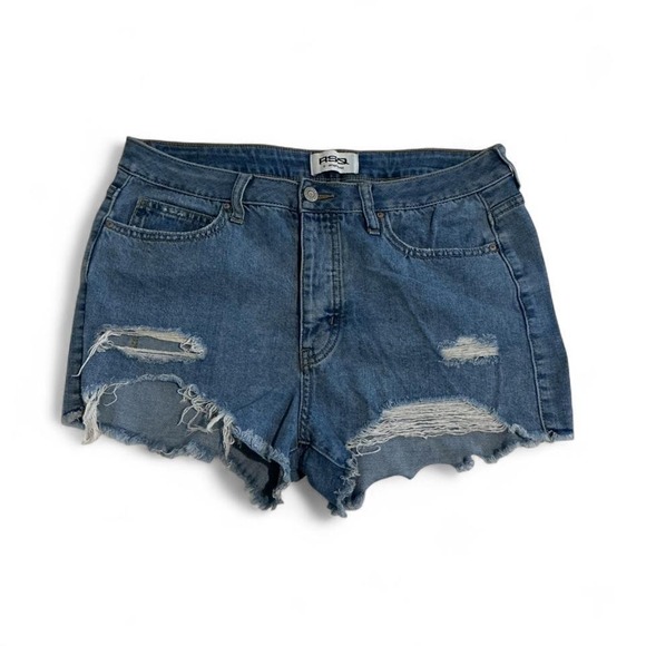 RSQ Pants - RSQ Denim Shorts Womens 30 Blue Excellent Distressed Vintage High Rise Raw Hem